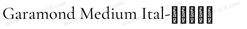 Garamond Medium Ital字体转换